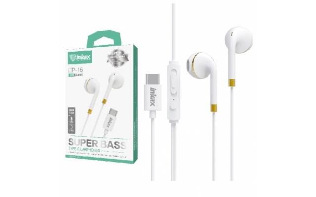Auriculares Inkax USB tipo-C blancos