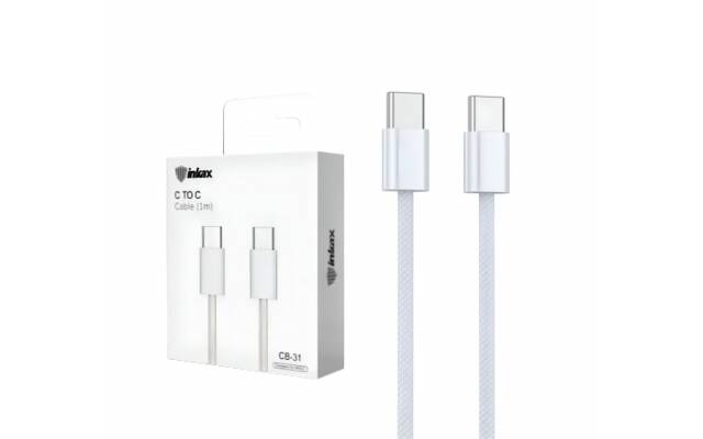 Cable Inkax USB-C 60W 1m blanco