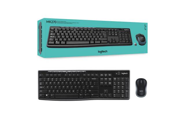 Combo Logitech MK270 teclado y mouse inalámbricos