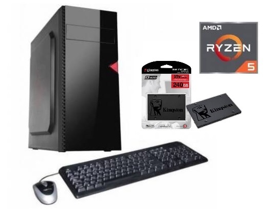 Combo PC AMD Ryzen 5 5600GT 8GB RAM SSD 240GB