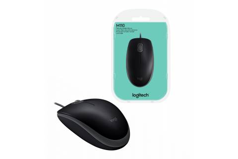 Mouse Logitech M110 silent óptico usb negro