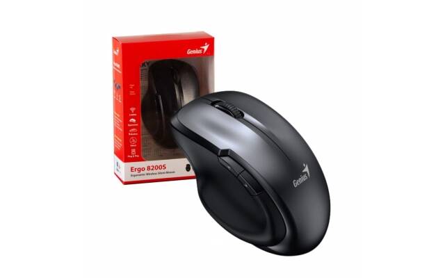 Mouse Genius Ergo inalámbrico USB-C negro