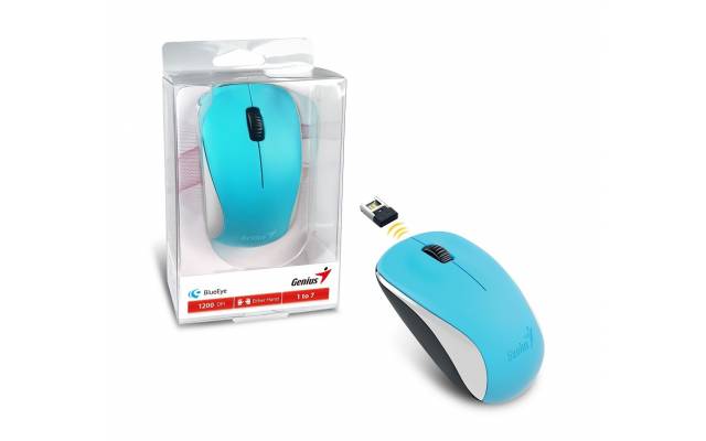 Mouse Genius NX-7000 inalámbrico celeste