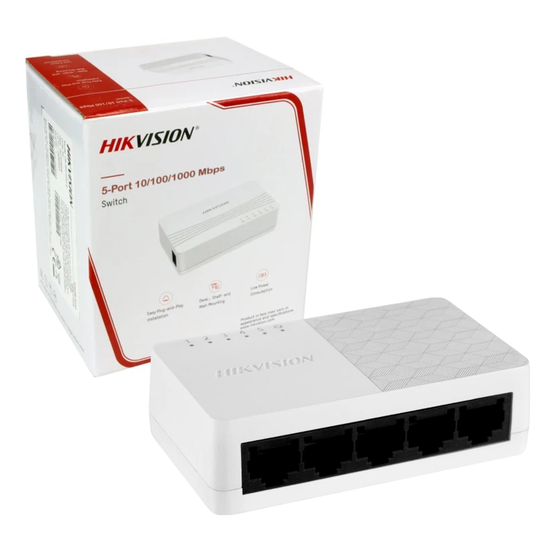 Switch Hikvision 5 puertos gigabit